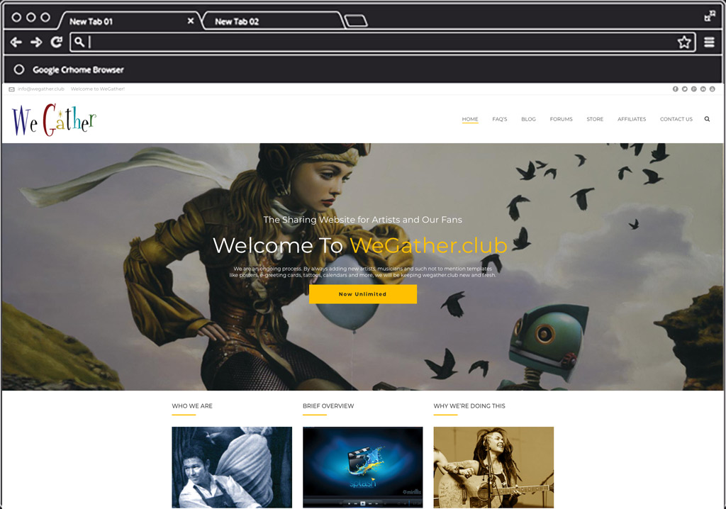 We Gather Web Design Home Image